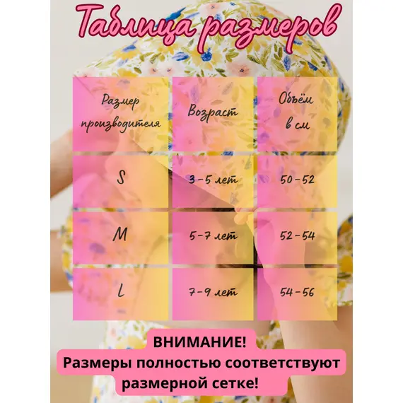 Панамка детская, Размер панамки: S / 50-52, изображение 3 Панамка детская, Размер панамки: S / 50-52, изображение 3