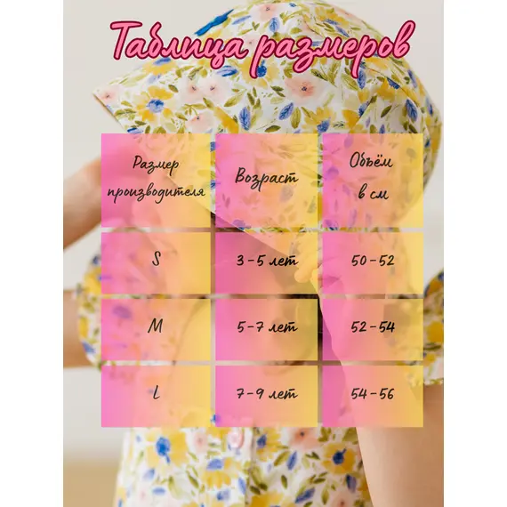 Панамка детская, Размер панамки: S / 50-52, изображение 4